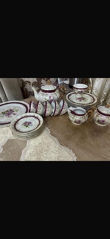 paterson saat: Çay dəsti, rəng - Bənövşəyi, Madonna, 6 nəfərlik, Almaniya — 1