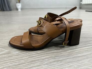 бежевые босоножки на тракторной подошве: Ölçü: 37, rəng - Bej, Yeni — 2