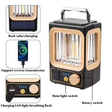 cadır kamp: Kamp feneri 🔺hem ag hem de sarimtil isiq verir 🔺hem gunes paneli hemde — 2