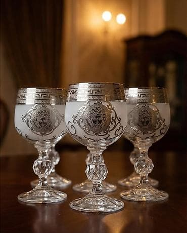 cay servis: Çay dəsti, rəng - Ağ, Şüşə, Versace, 6 nəfərlik, Türkiyə — 2