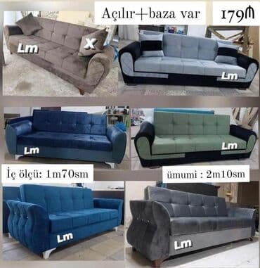 cay evi ucun divan islenmis: Di̇van-kravat, Yeni, Açılan, Bazalı, Vеlur parça, Ödənişli çatdırılma — 1