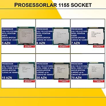 Prosessorlar “LGA 1155 socket (3cü nəsil)” ⭐LGA 1155 (3cü nəsil) İntel