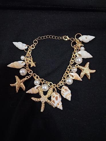 rekert sep: Dəniz temalı qolbaq dəsti - Material: qızılı rəngli metal ərinti — 1