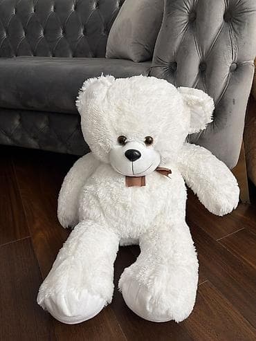 Мягкие игрушки: Böyük ölçülü ağ plyuş ayı oyuncaq - Rəng: qar-ağ - Material: yumşaq — 1