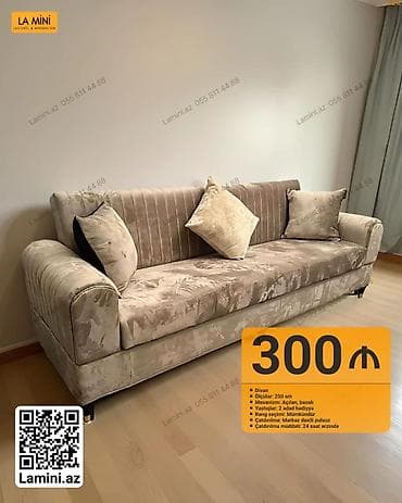 interyer: Divan, Açılan, Bazalı, Vеlur parça, Şəhərdaxili pulsuz çatdırılma — 1