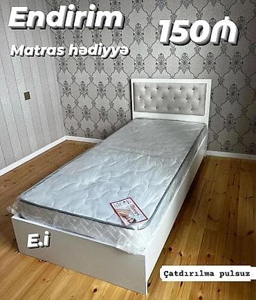 yataq desti: Təknəfərlik çarpayı, Bazasız, Matras ilə, Siyirməsiz — 1