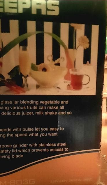 elektrikli mini mikser: Geepas GHM-803G blender – Güc: 500 W (220–240 V, 50/60 Hz) – Şüşə — 5