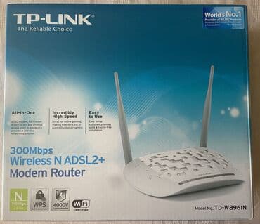 ucuz modem: TP-Link Modem ADSL İşləkdir. Rəngi üstünə kitab qoyulduğu üçün — 1