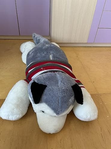 usaq ucun at: Böyük ölçülü yumşaq oyuncaq – husky peluş oyuncağı. Husky iti olanlar — 2