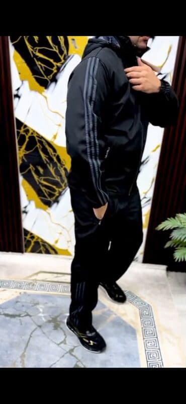 kişi üçün toy kostyumları: İdman dəsti, XL, rəng - Qara — 2