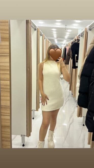 Toy paltarları və aksesuarları: Ağ rəngli mini tüklü don etiket üstündədir yenidir 25 azn — 1