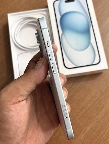 barter android: IPhone 15, 128 GB, Ağ, Zəmanət, Simsiz şarj, Face ID — 3