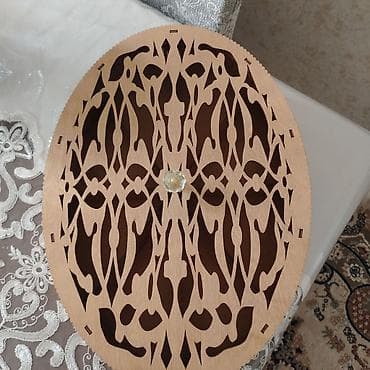 Taxta əl işı dessert/qəlyanaltı qabı – qapaqlı - Material: ağac — 1