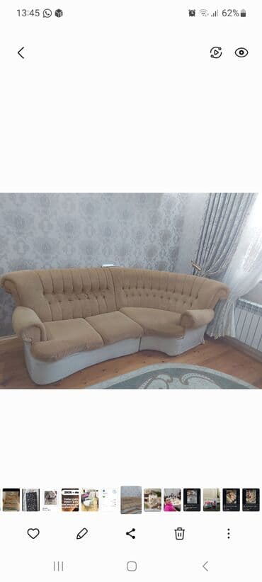 Künc divan, İşlənmiş, Açılmayan, Bazasız, Çatdırılma yoxdur