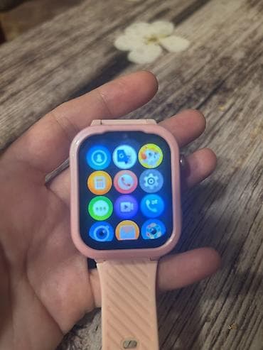uşaq ucun smart saatlar: Uşaq üçün ağıllı saat – çəhrayı rəng Xüsusiyyətlər: - Rəngli toxunma — 2