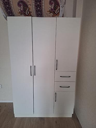 İşlənmiş, 4 qapılı, Ağ, Digər material, Açılan, Düz dolab