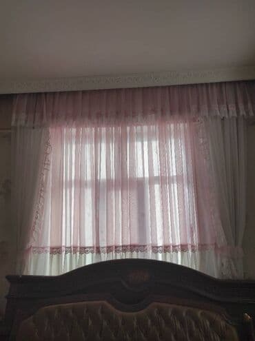 hamam pərdəsi: Perde ela veziyyetdedir, 10 metr parçadan istifadə olunub, tecili — 6
