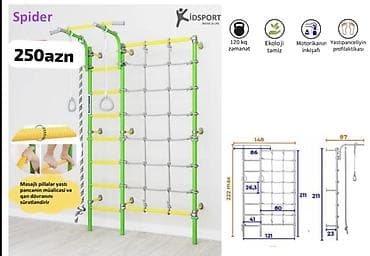 Turniklər və bruslar: Kidsport ” İsveç divarı – uşaqlar üçün evdə idman və dırmanma — 3