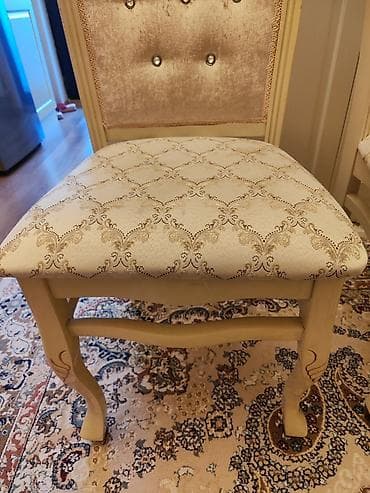 Qonaq otağı üçün, İşlənmiş, Qatlanmayan, rəng - Bej Stul — 5