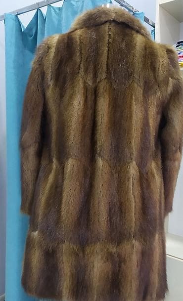 hamam xalat: Norka kürk palto - Material: təbii norka kürkü - Rəng: isti qəhvəyi — 4