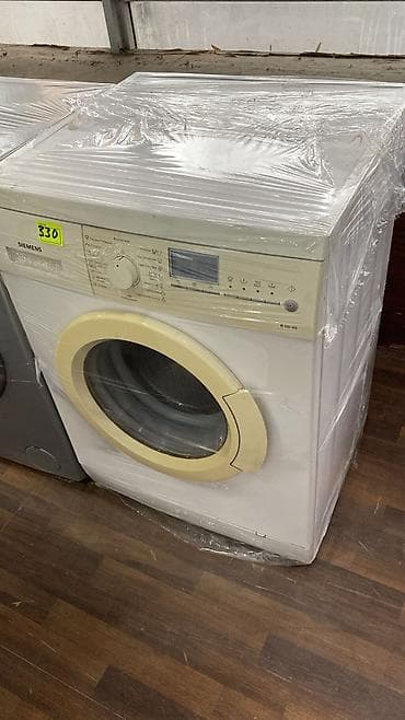 displey: Siemens ön yükləməli paltaryuyan maşın - Ön qapaqlı, klassik ağ — 1