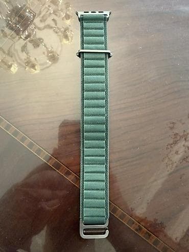tote bag: ‼️ORIGINAL‼️Apple Watch Ultra üçün tikişli toxuma qayış – Yaşıl (Solo — 2