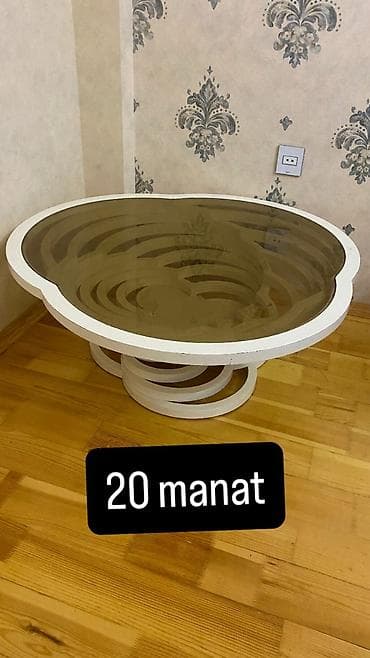 suse stol: Düz masa, Açılmayan, Təkərsiz, Şüşə, Zəmanətsiz — 1