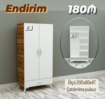 Dolab*2 Qapılı Dolab 180AZN 💥* *""Endirim Məhdud sayda""* ✔️Rəng