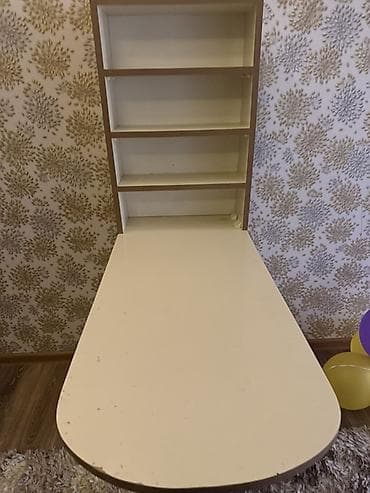 Dırnaq masası tezedir – açıq krem rəngdə, MDF/LDSP materialdan — 3