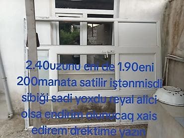Plastik qapı-pəncərə dəsti - Material: ağ rəngli PVC profil -