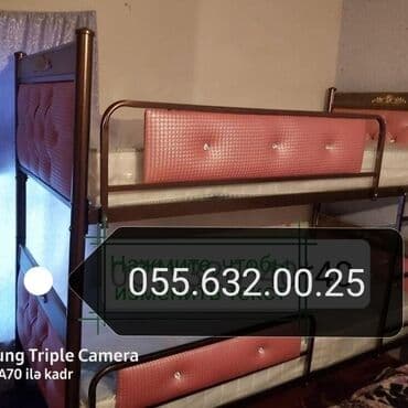темир краватлар: Новый, Двуспальная кровать, Без подьемного механизма, Без матраса, Без выдвижных ящиков, Азербайджан — 17