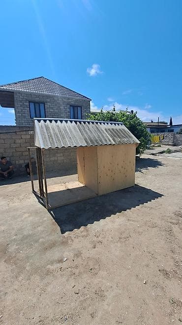 ucuz cuce: Taxta toyuq/heyvan yuvası və açıq volyer - Material: kontrplak və — 3