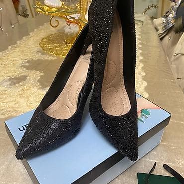 tufliler 2021: Tuflilər, Ölçü: 39, rəng - Qara, Yeni — 2