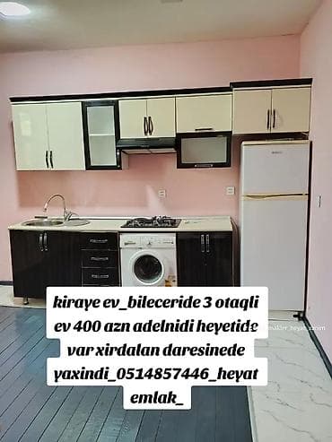 100 kv. m, 3 otaqlı, Kombi, Qaz, İşıq