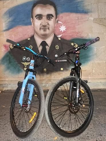 FULLBIKE dağ velosipedi - Çərçivə: yüngül alaşımdan, qara–mavi rəng — 8