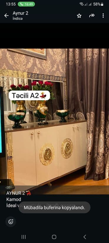 спальня из дерева: AYNUR 2 💃 Kamod İdeal vəziyyətsdə 140 axn qiymət Remontla baglı — 1