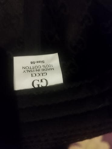 mona pancevo: Gucci loqolu qara beysbol papağı - Material: 100% pambıq (etiketdə — 3