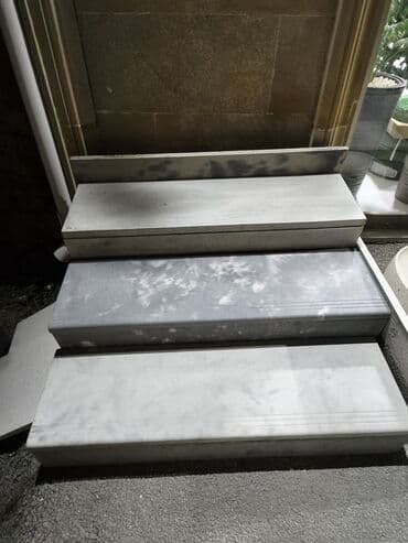 qabaq setka: Mərmər pilləkən üçün hazır pillə lövhələri - Material: təbii mərmər — 1