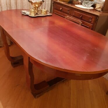 açılan masalar: Qonaq masası, İşlənmiş, Açılan, Taxta, Oval masa — 2