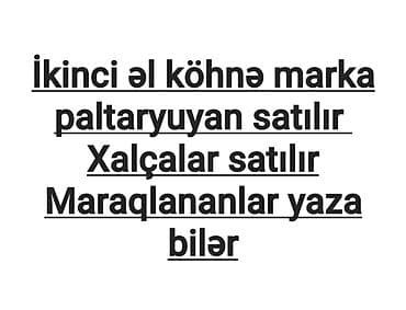 İkinci əl paltaryuyan, xalçalar satılır