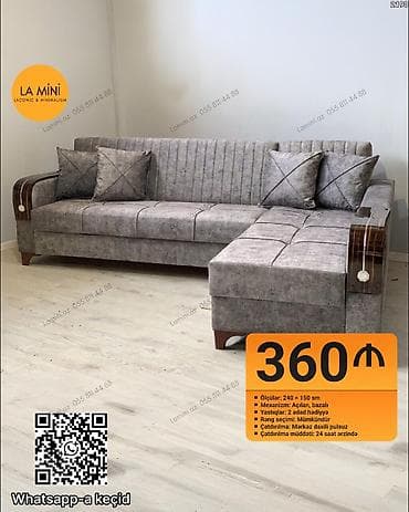 tek oturacaq: Künc divan, Açılan, Bazalı, Şəhərdaxili pulsuz çatdırılma — 1