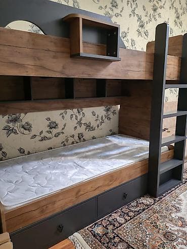 Ev üçün mebel: Yeni, İkinəfərlik çarpayı, Bazalı, Matras ilə, Siyirməli, Türkiyə — 7
