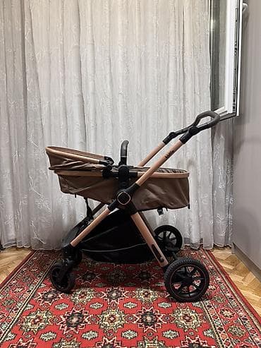 коляска kidilo: Uşaq arabası 2 ədəd – Kidilo, mavi rəng,bej-qəhvəyi rəng palitrası — 3