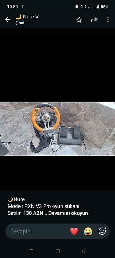 🌙Nure Model: PXN V3 Pro oyun sükanı Satılır *130 AZN* Çatdırılması