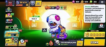 saatlar type 1: Brawl Stars hesabı – yüksək səviyyəli oyun profili - Kupa sayı: 36 — 2