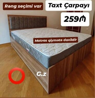 tek neferlik çarpayı: Yeni, İkinəfərlik çarpayı, Matras ilə — 1