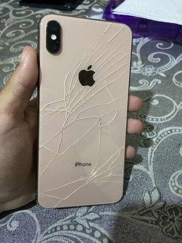 Kompüter, noutbuk və planşetlər: IPhone Xs Max, 64 GB, Qızılı, Qırıq — 1