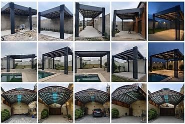 şu cenleri: Metall konstruksiyadan pergola və avtomobil dayanacağı üçün örtüklər — 1