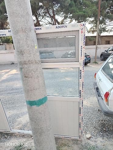 sef qapi: PVC balkon/qapı bloku - Material: ağ PVC profil - Dizayn: yuxarı — 6