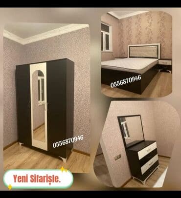 metbex şkafı: İkinəfərlik çarpayı, Dolab, 2 tumba, Azərbaycan, Yeni — 3